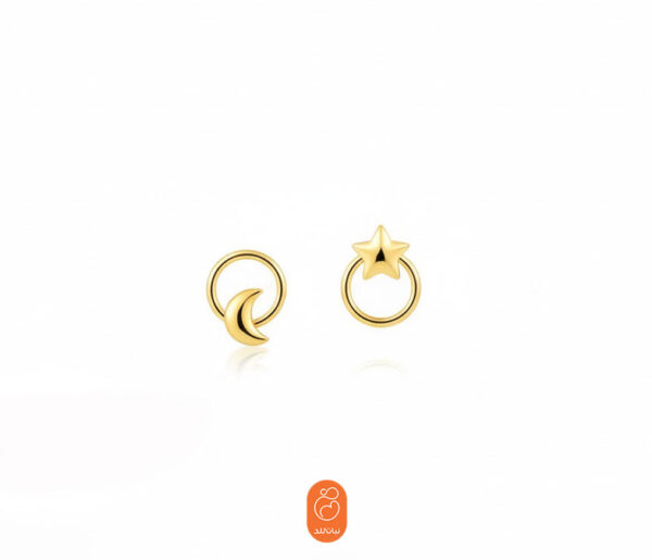 گوشواره طرح ماه و ستاره